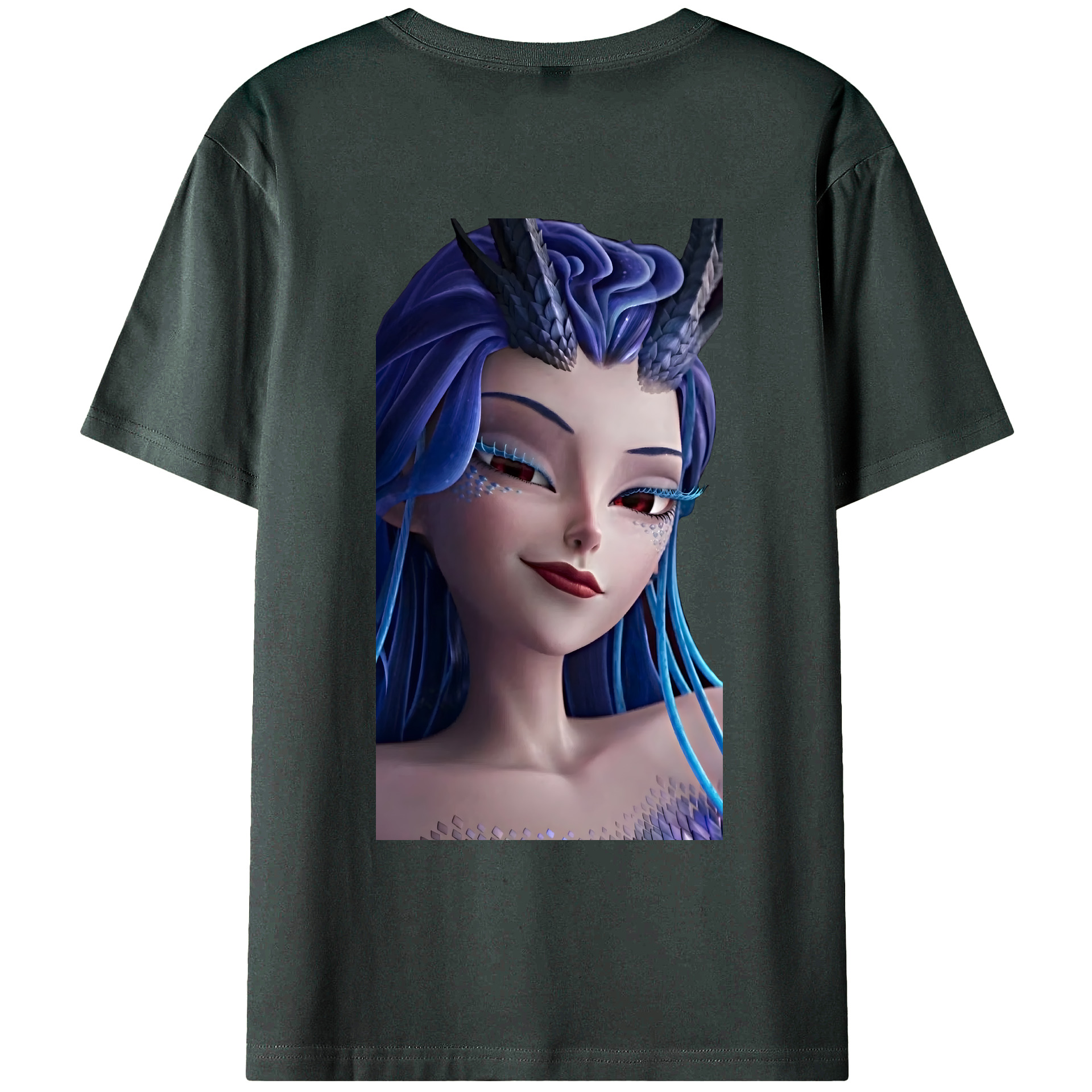 （画像用） Ne Zha 2 ナタ 魔童の大暴れ 綿100％ メンズ半袖Tシャツ（バックプリント） 通気性